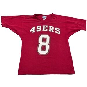 Vintage San Francisco 49ers Shirt Men Large Steve Young Tee 90s Chalk Line NFL